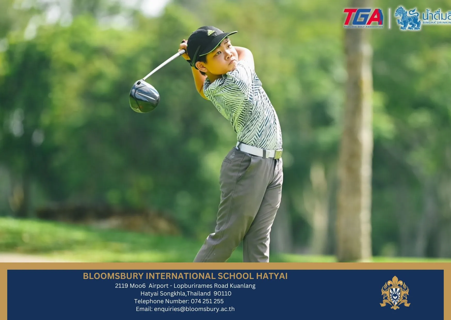 Best, second place in the TGA- Singha Junior Golf Ranking 2024-2025 in Phuket