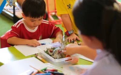 EYFS children explored nature and science by making and using natural dyes