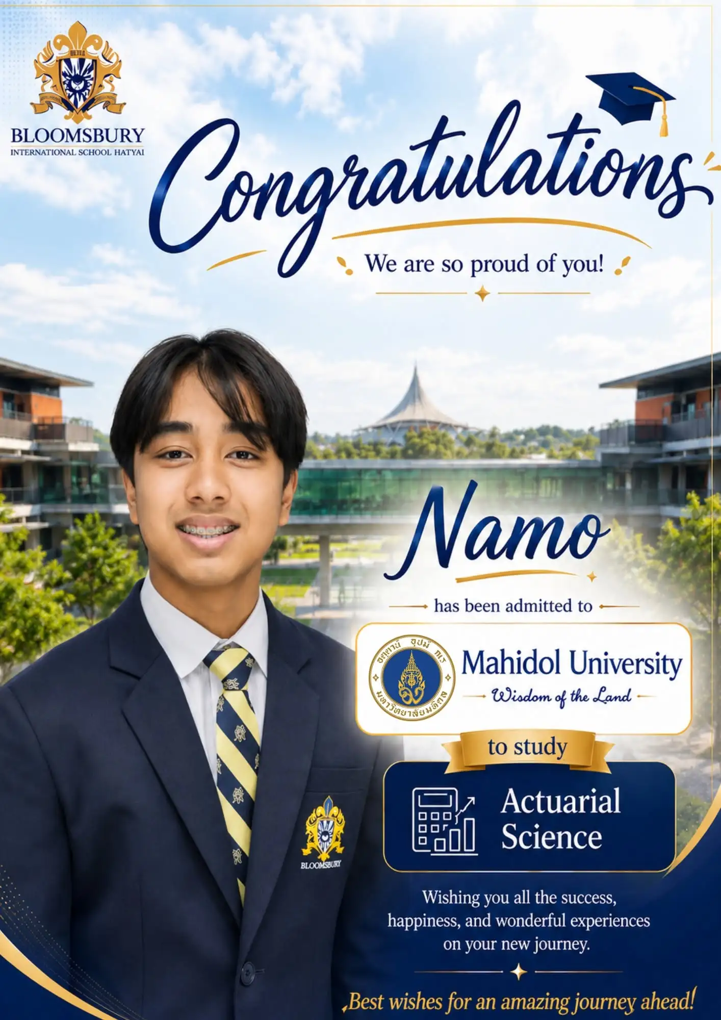 Congratulation to Namo, Y12